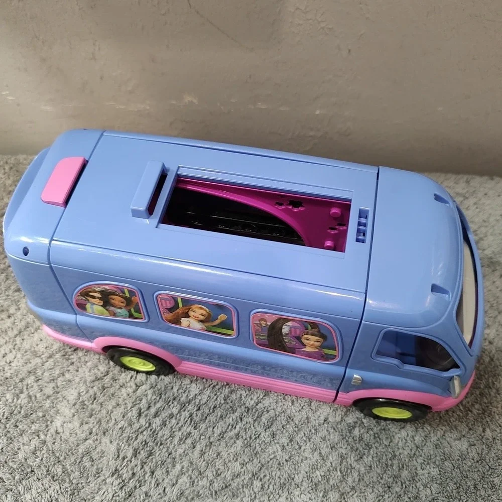 2004‎ Polly Pocket Party Bus RV Van Lights Sounds Rare Vintage Purple Disco